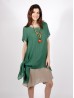 Layered 2-Tone Short-Sleeve Shift Dress